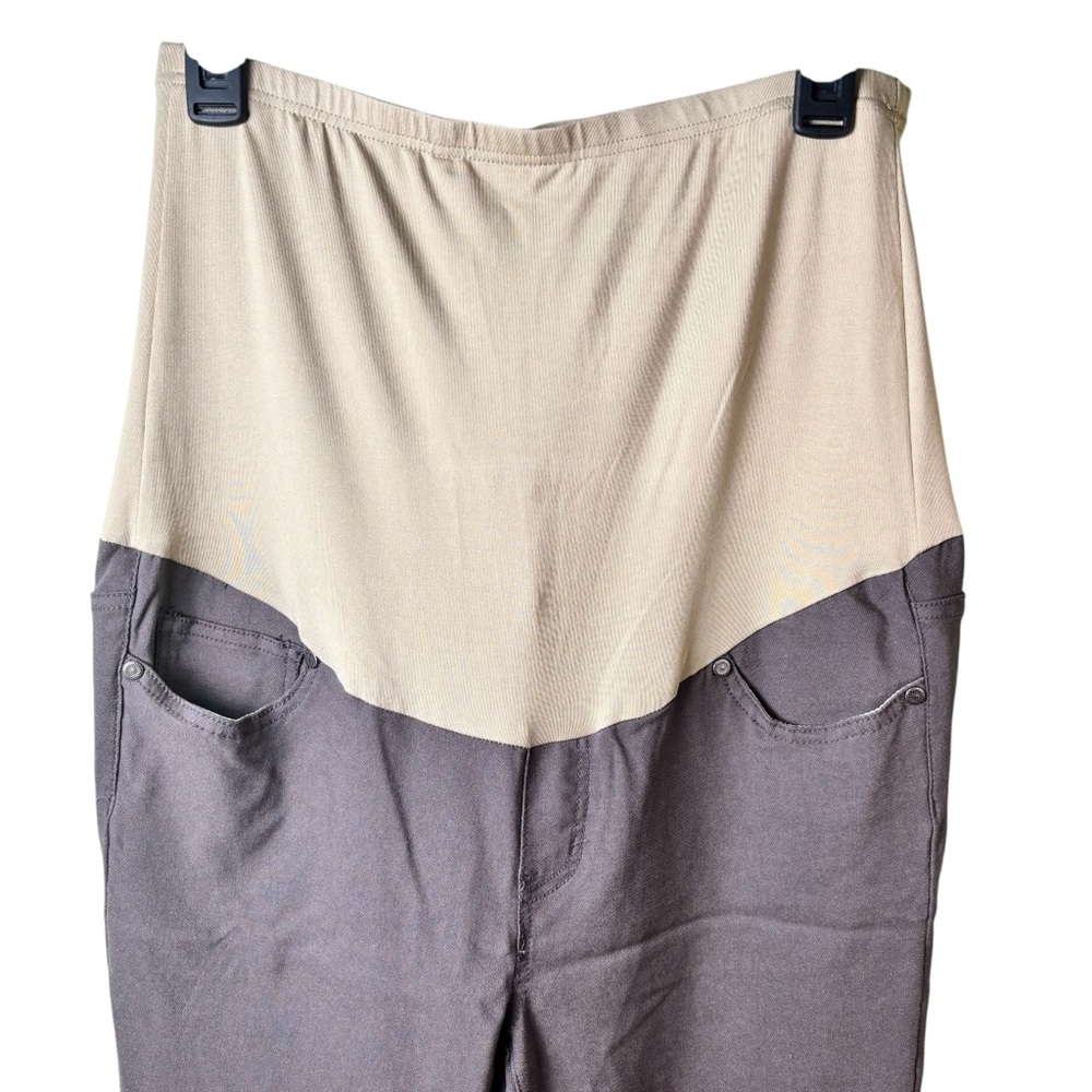 Oh! Mamma Grey Twill‎ Maternity Pants size Large - Picture 2 of 9